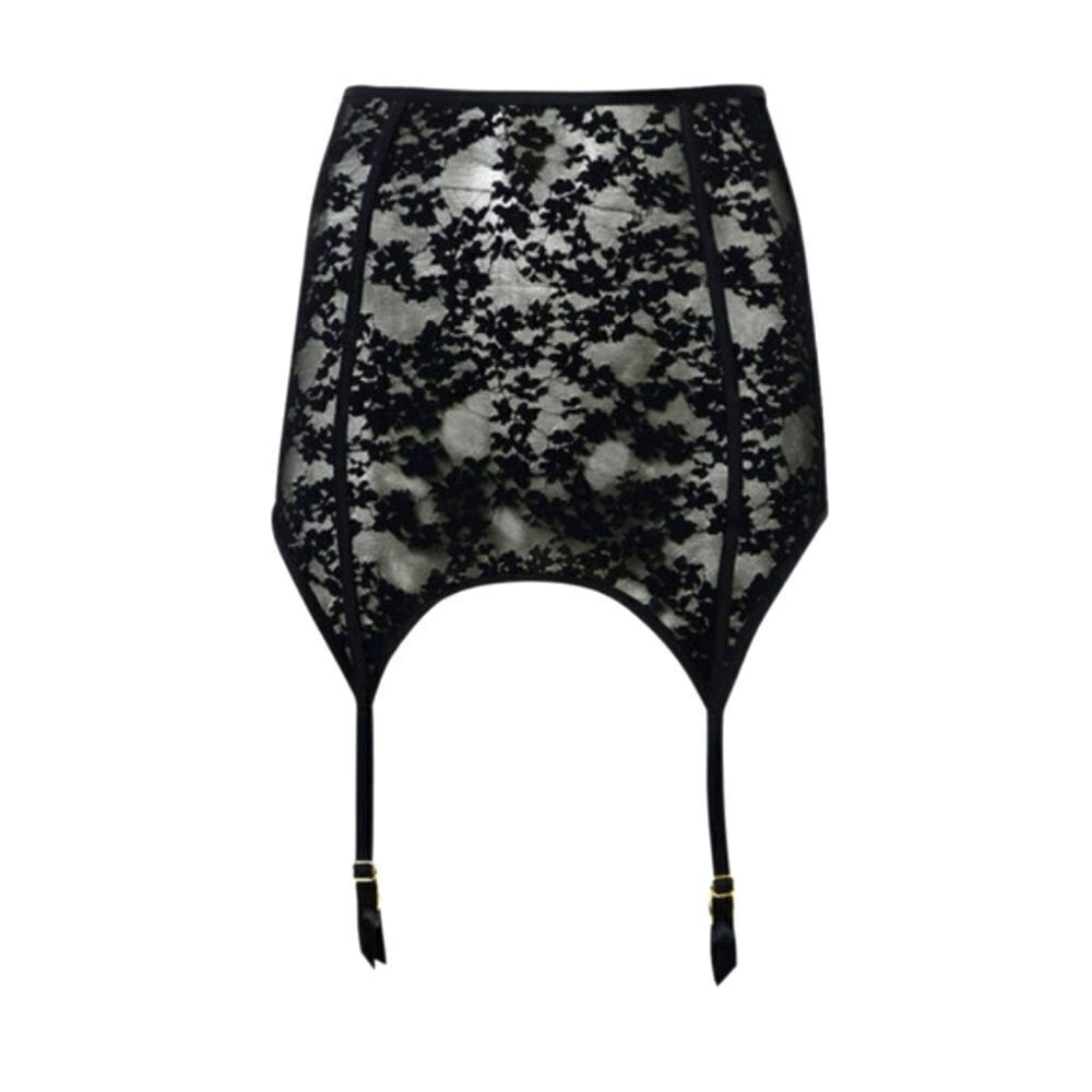 New With Tag La‎ Senza Size XS High Waist Black Garter Skirt